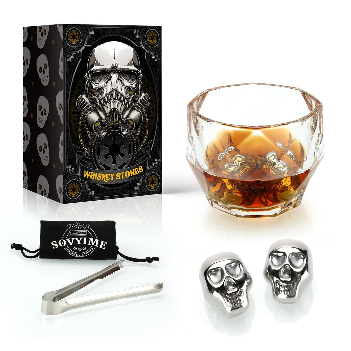 Coffret Verre Whisky et Pierre