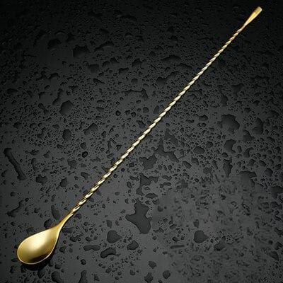 Cuillère à cocktail torsadée 50cm, en situation