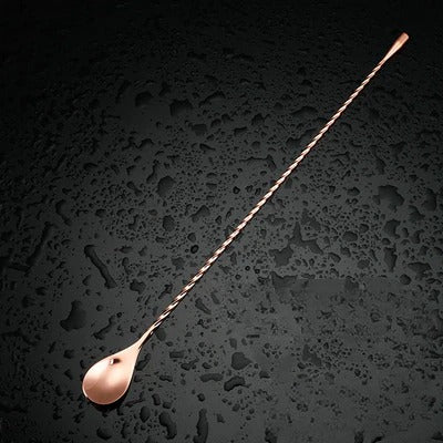 Cuillère à cocktail torsadée 50cm, détail du design