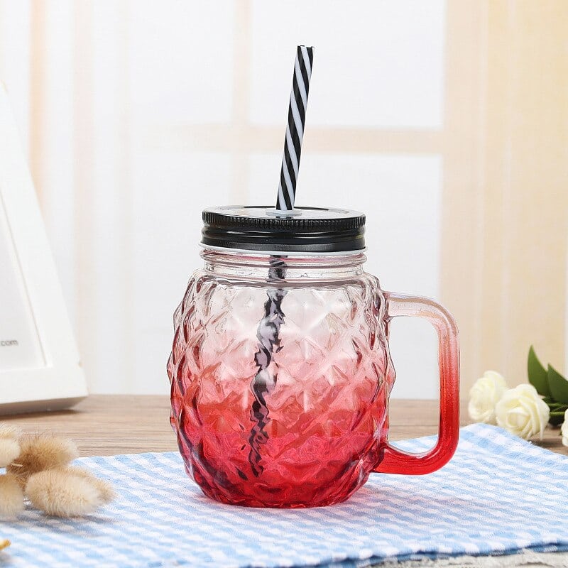 Mason jar ananas, détail du design
