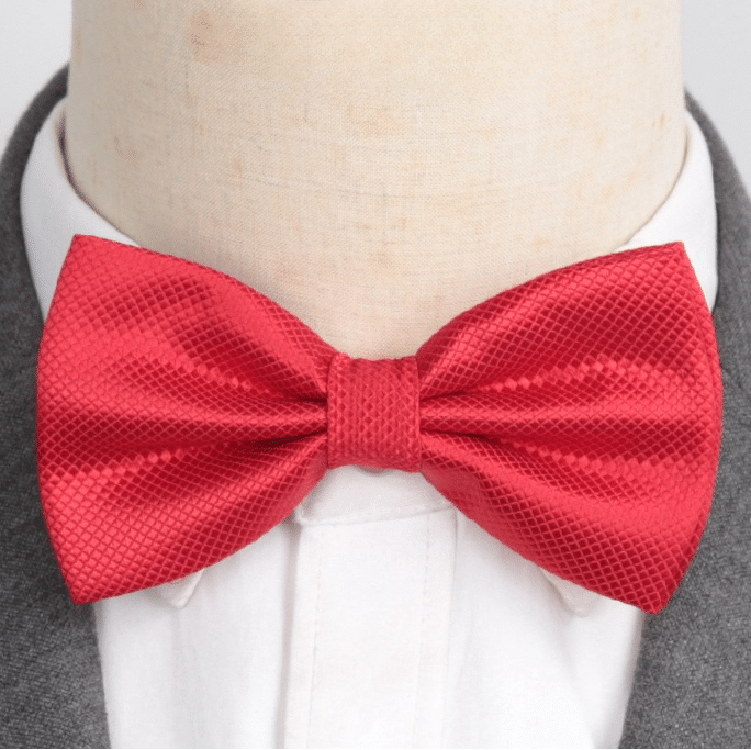 Nœud papillon rouge en bois