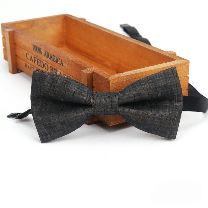 Nœud papillon en liège pour homme, détail du liège