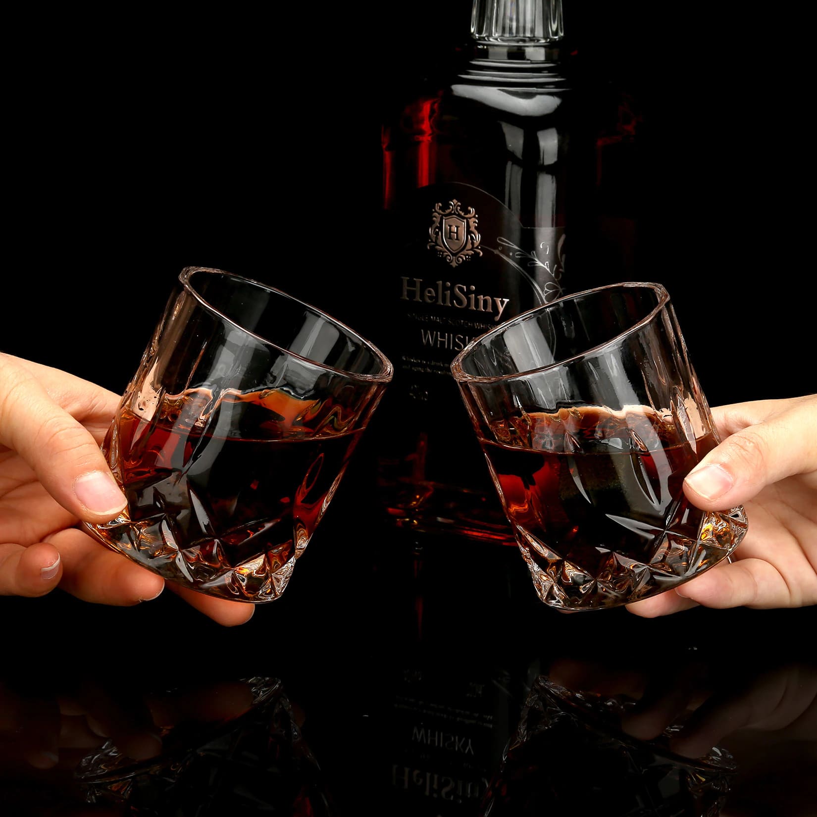 Coffret verre à whisky authentique, détail du design