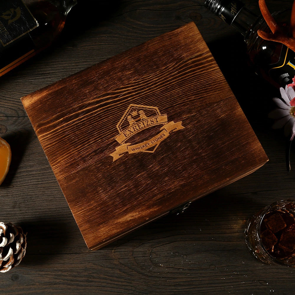 Coffret verre à whisky authentique, en situation