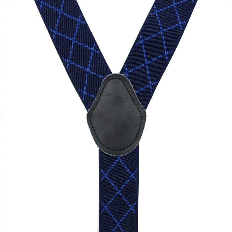 Bretelles barman vintage bleu, en situation