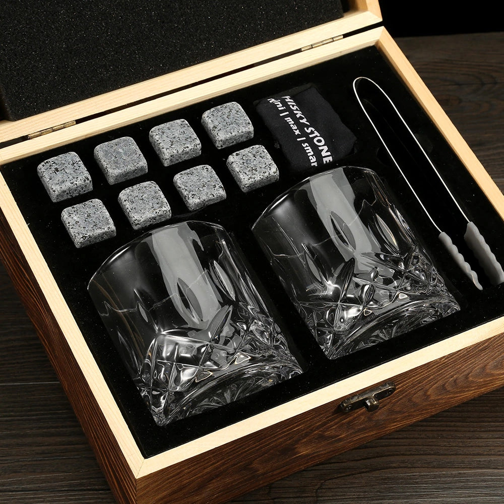 Coffret verre à whisky authentique, vue de face