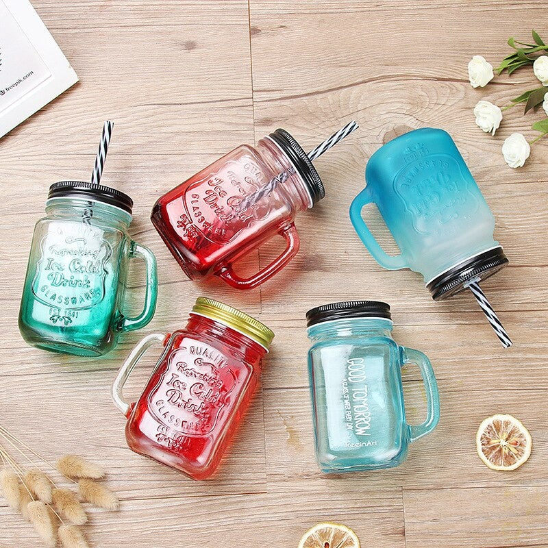 Mason Jar Avec Paille
