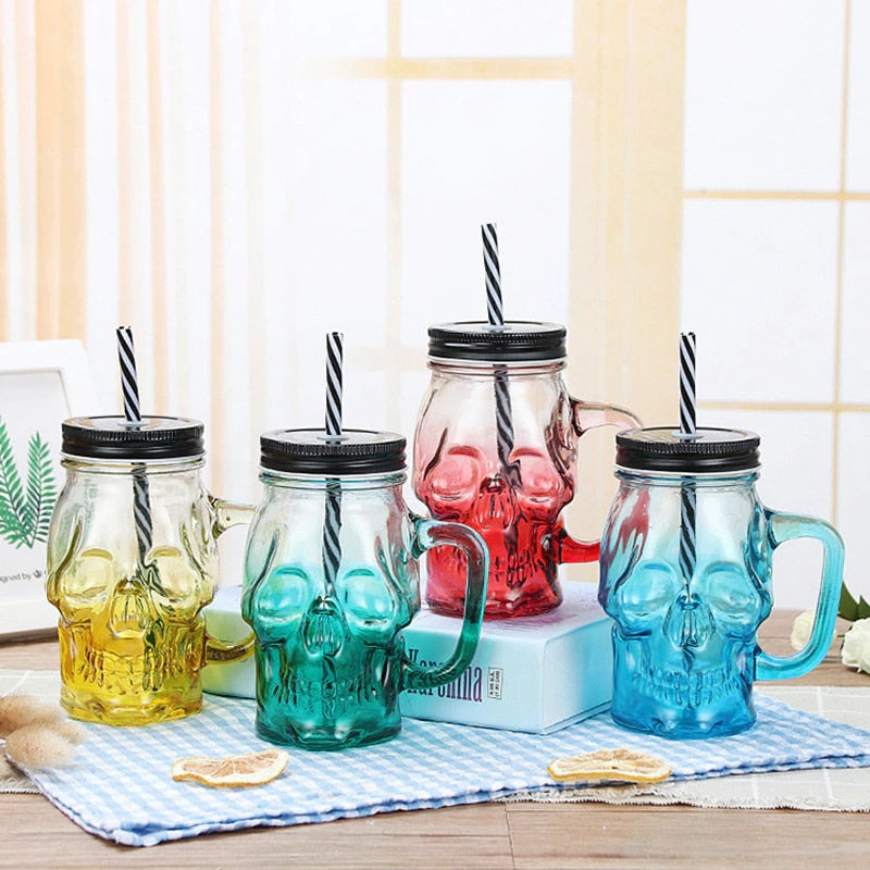 Mason Jar Tête de Mort