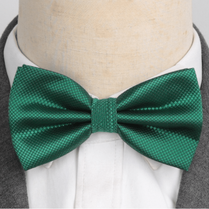 Nœud papillon vert en bois