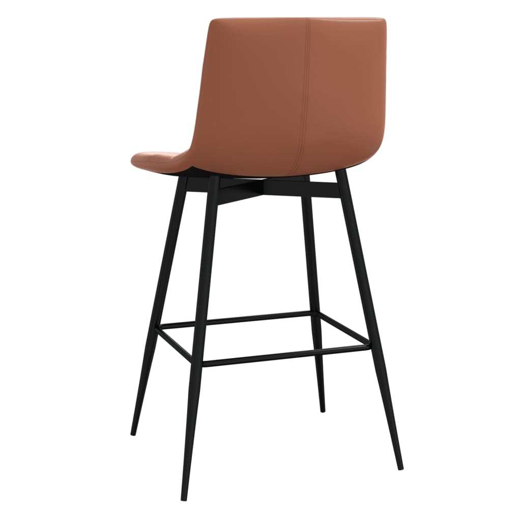 Dos du tabouret de bar moderne montrant la coque lisse et la couture centrale