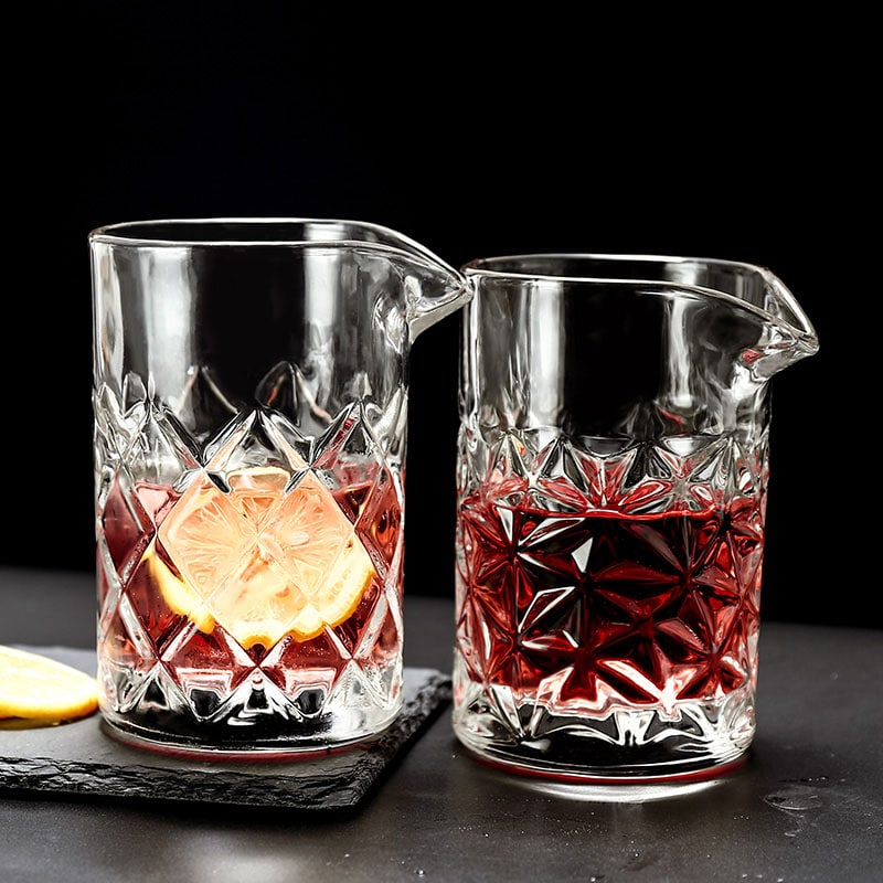 Verre à mélange chic, vue de face